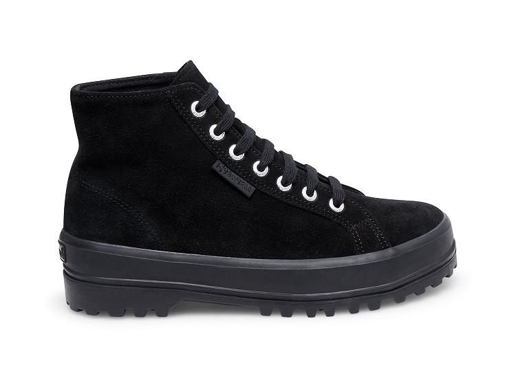 Superga 2341 Suew Full Black - Womens Superga High top Shoes